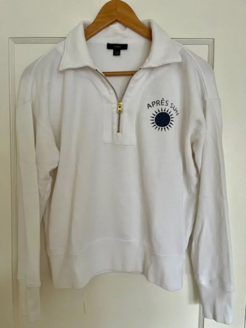 J. Crew Graphic Half-zip Sweatshirt "Apres Sun"| Size Small - Picture 2 of 6